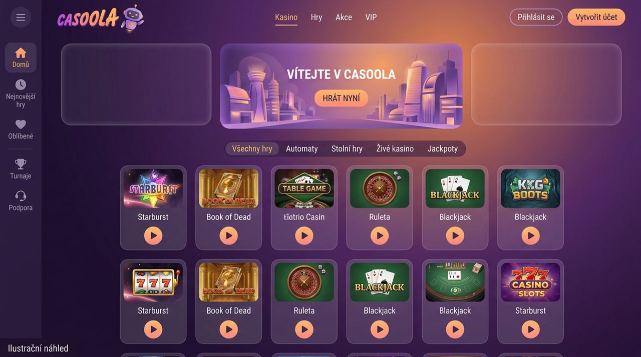 Náhled online kasina Casoola v archivu webu zelvimtempem.cz